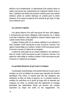 Gestion des risques et produits dérivés classiques et exotiques
