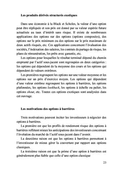 Gestion des risques et produits dérivés classiques et exotiques
