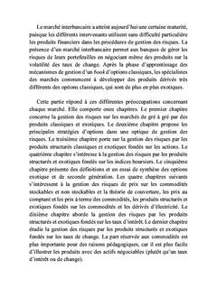 Gestion des risques et produits dérivés classiques et exotiques
