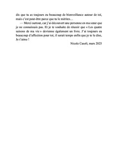 Les quatre saisons de ma vie