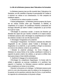 Littérature jeunesse et jeunesse