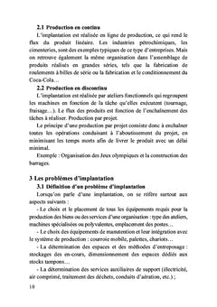 Ordonnancement, planification et équilibrage des chaînes de production