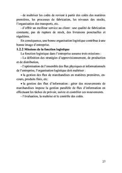 Ordonnancement, planification et équilibrage des chaînes de production