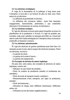 Ordonnancement, planification et équilibrage des chaînes de production