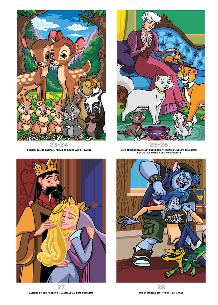 Coloriages mystères Disney - Portraits de famille