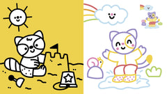 Coloriages à bords pailletés - Augustin le pingouin