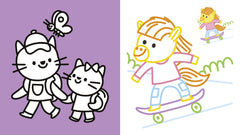Coloriages à bords pailletés - Oscar le léopard