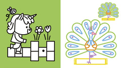 Coloriages à bords pailletés - Oscar le léopard