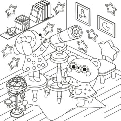 Coloriages mes petits amis avec 6 surligneurs - Si bien réunis !