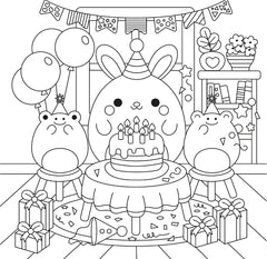Coloriages mes petits amis avec 6 surligneurs - Si bien réunis !