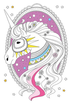 Coloriages licornes kawaii
