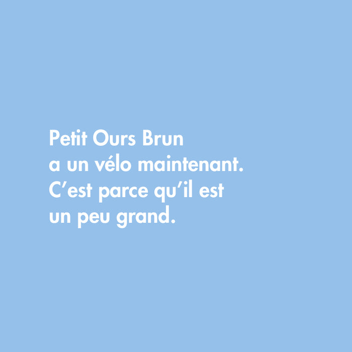 Petit Ours Brun fait du vélo