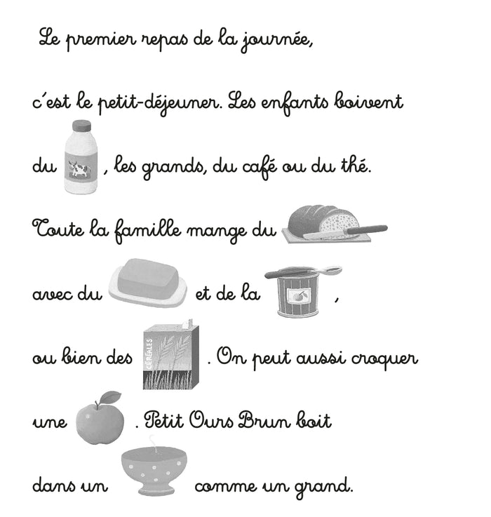 Je découvre les repas avec Petit Ours Brun