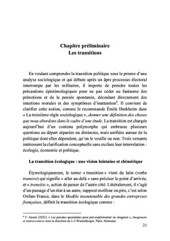 Du coup d'État à la transition
