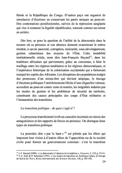 Du coup d'État à la transition