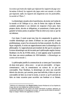 Le juge congolais devant les règles de déontologie : Mythe ou réalité