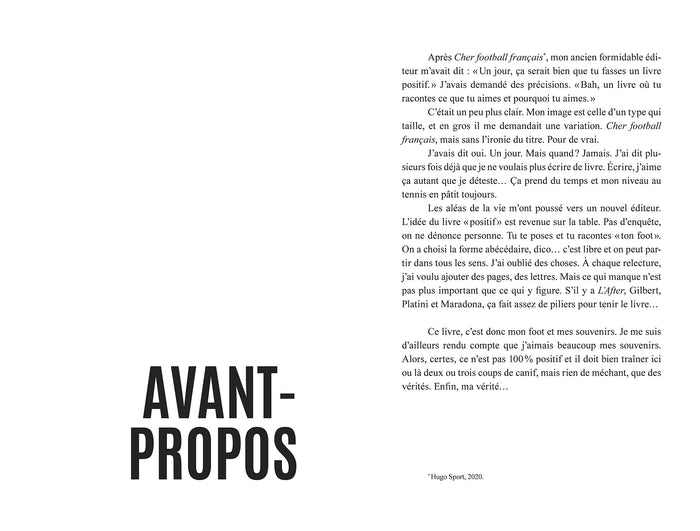 Le football selon moi