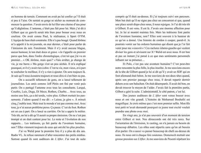 Le football selon moi