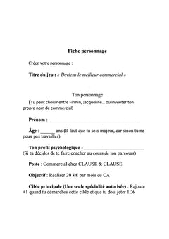 Le livre dont vous êtes commercial