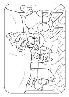 Bluey - Livre de coloriages - Joyeux Noël