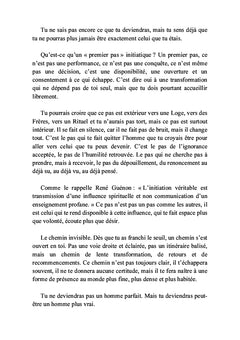 Le premier pas