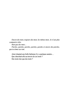 Des mots, rien que des mots... pour tout dire !