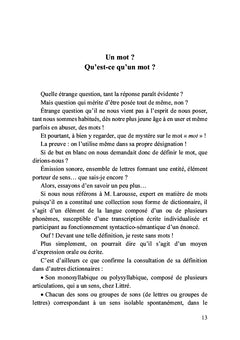 Des mots, rien que des mots... pour tout dire !