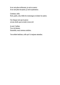 Ouvre les yeux, Julie !