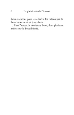 La plénitude de l'instant