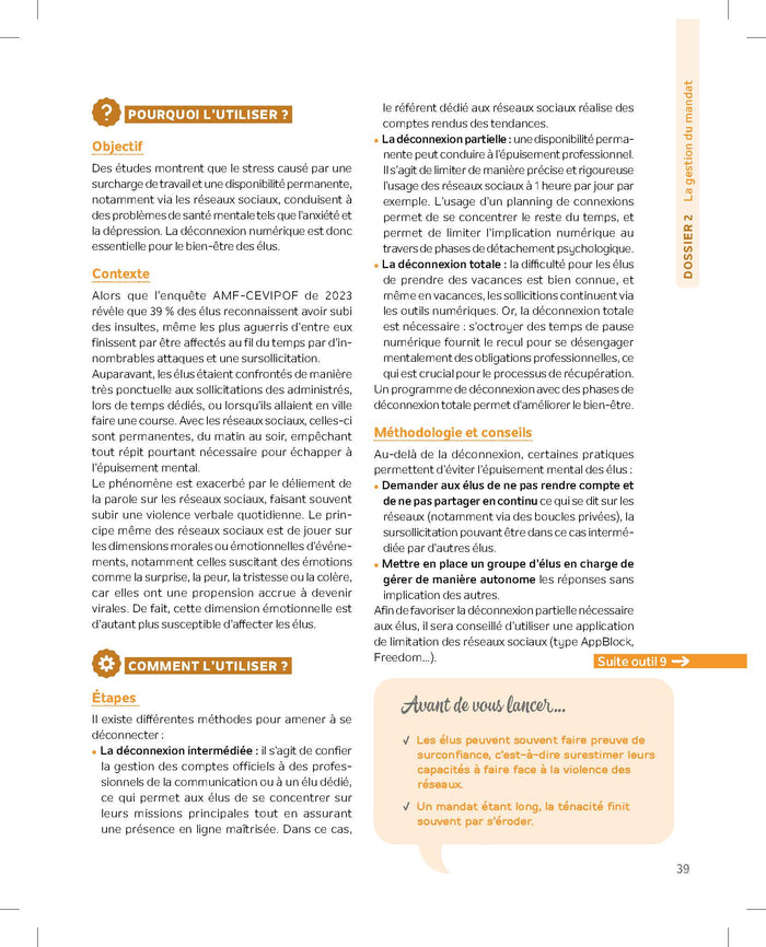 La boîte à outils de l'élu local