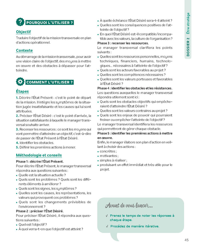 La Boîte à outils du Management transversal