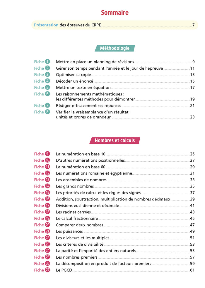 Objectif CRPE 2026 - Maths - 100 fiches pour bien réviser  - ép. écrite d'admissibilité L3