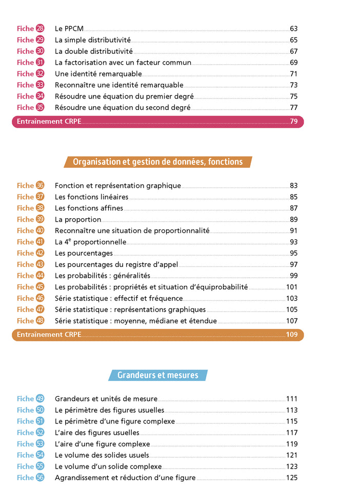 Objectif CRPE 2026 - Maths - 100 fiches pour bien réviser  - ép. écrite d'admissibilité L3