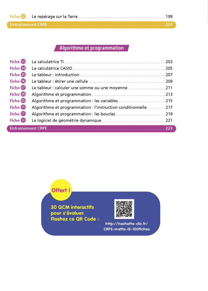 Objectif CRPE 2026 - Maths - 100 fiches pour bien réviser  - ép. écrite d'admissibilité L3