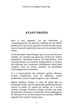 Guide pour accompagner le grand âge