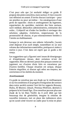 Guide pour accompagner le grand âge
