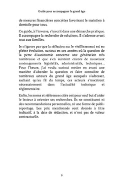 Guide pour accompagner le grand âge