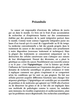 Approche intégrative du cancer