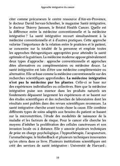 Approche intégrative du cancer