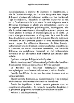 Approche intégrative du cancer