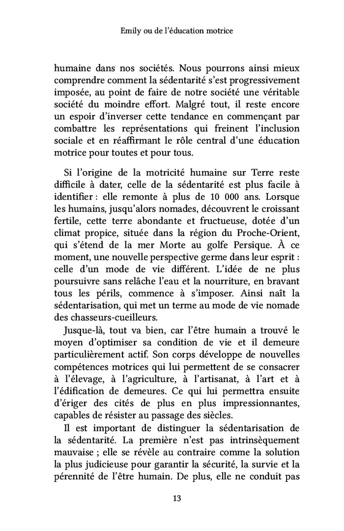 Emily ou de l'éducation motrice