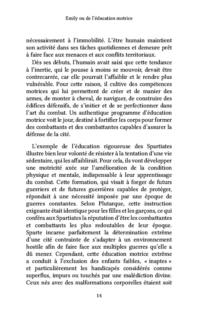 Emily ou de l'éducation motrice