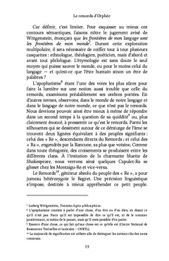 Le remords d'Orphée