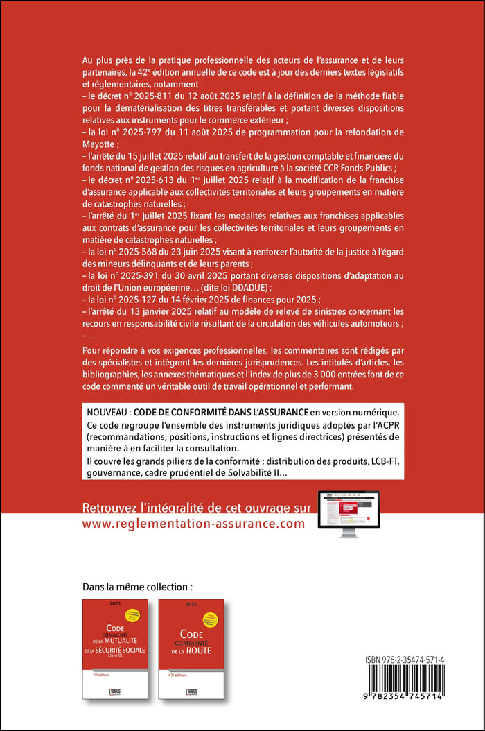 Code des assurances 2026, commenté