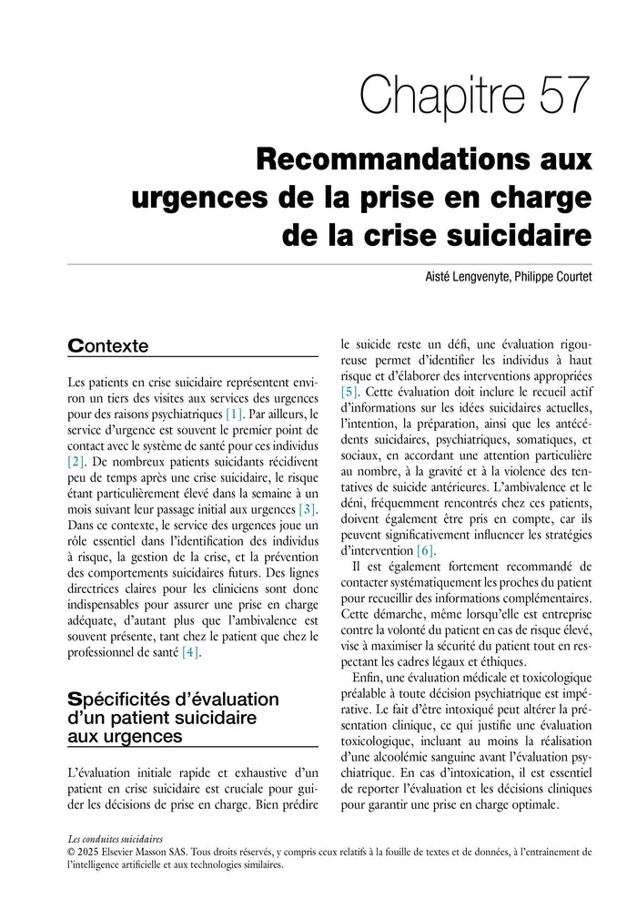 Les Conduites suicidaires