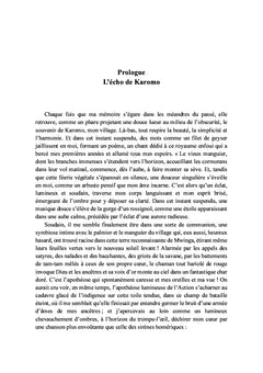 Kichanga, Le Petit Poussin de la savane