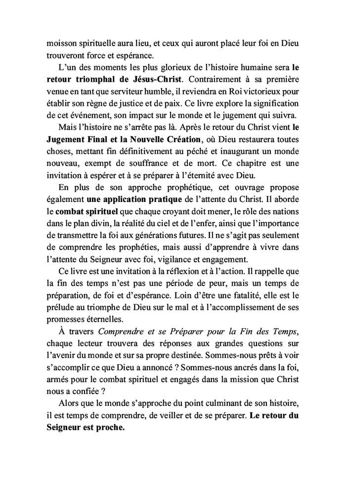 Comprendre et se préparer pour la fin des temps