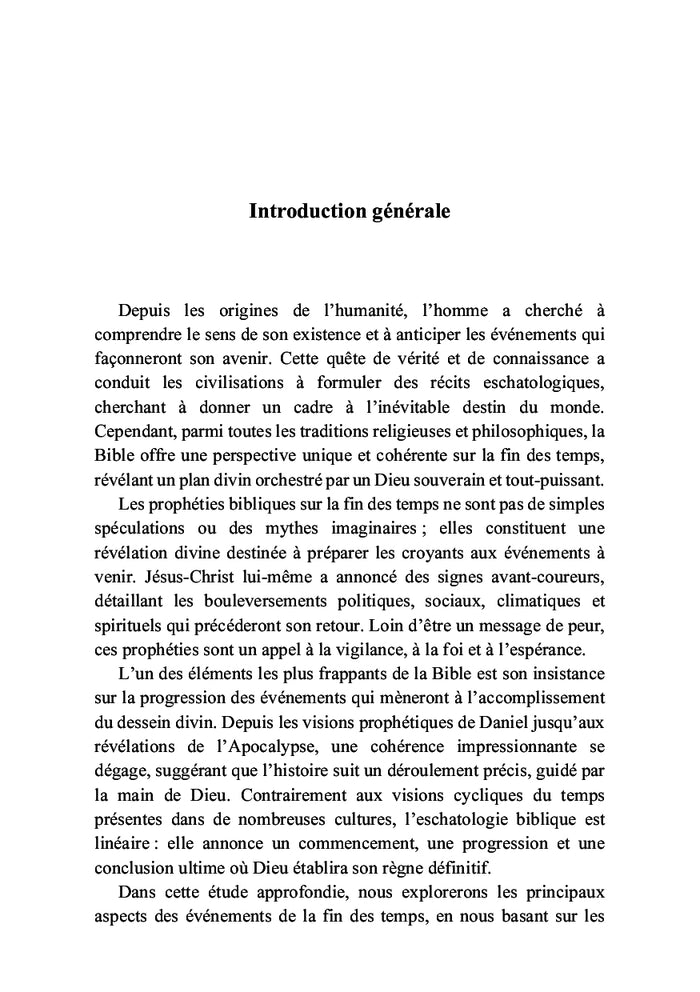 Comprendre et se préparer pour la fin des temps
