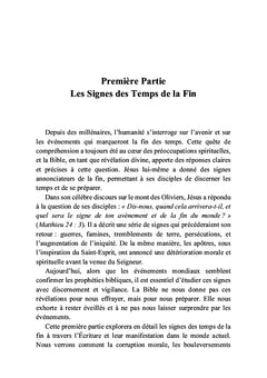 Comprendre et se préparer pour la fin des temps