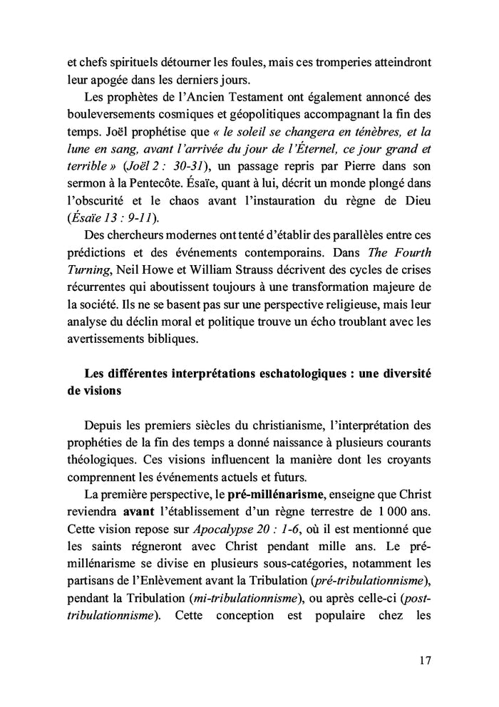 Comprendre et se préparer pour la fin des temps